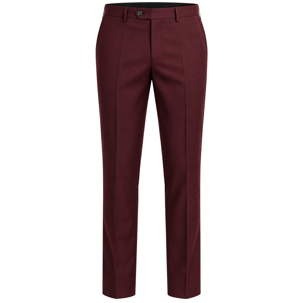 Burgundy Tailored Formal Trousers | Klonnor Mounther