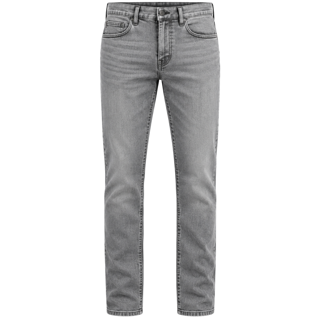 Light Grey Slim-Fit Denim Jeans | Klonnor Mounther