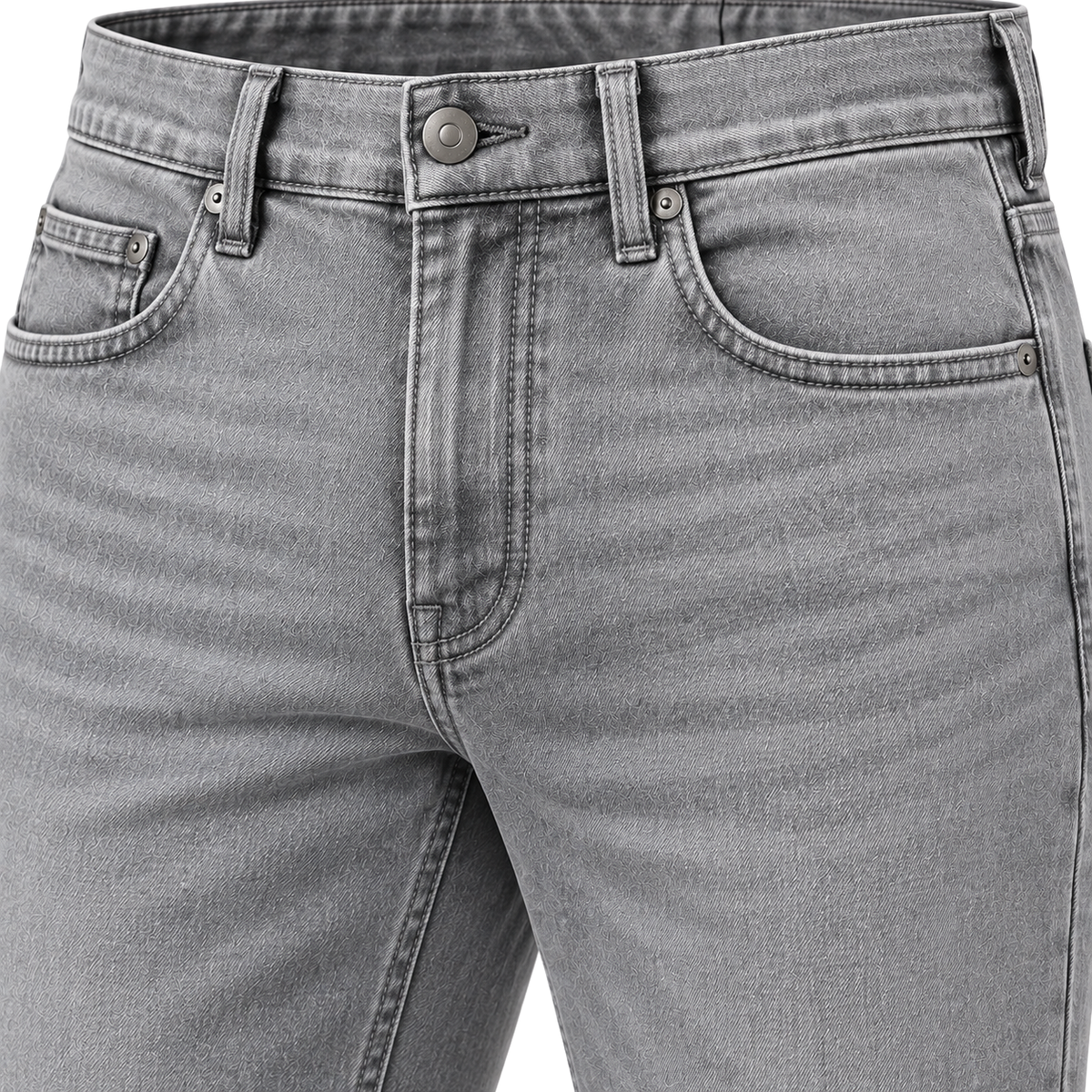 Light Grey Slim-Fit Denim Jeans | Klonnor Mounther