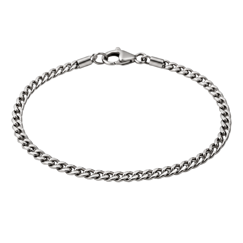 Slim Stainless Steel Curb Chain Bracelet | Klonnor Mounther