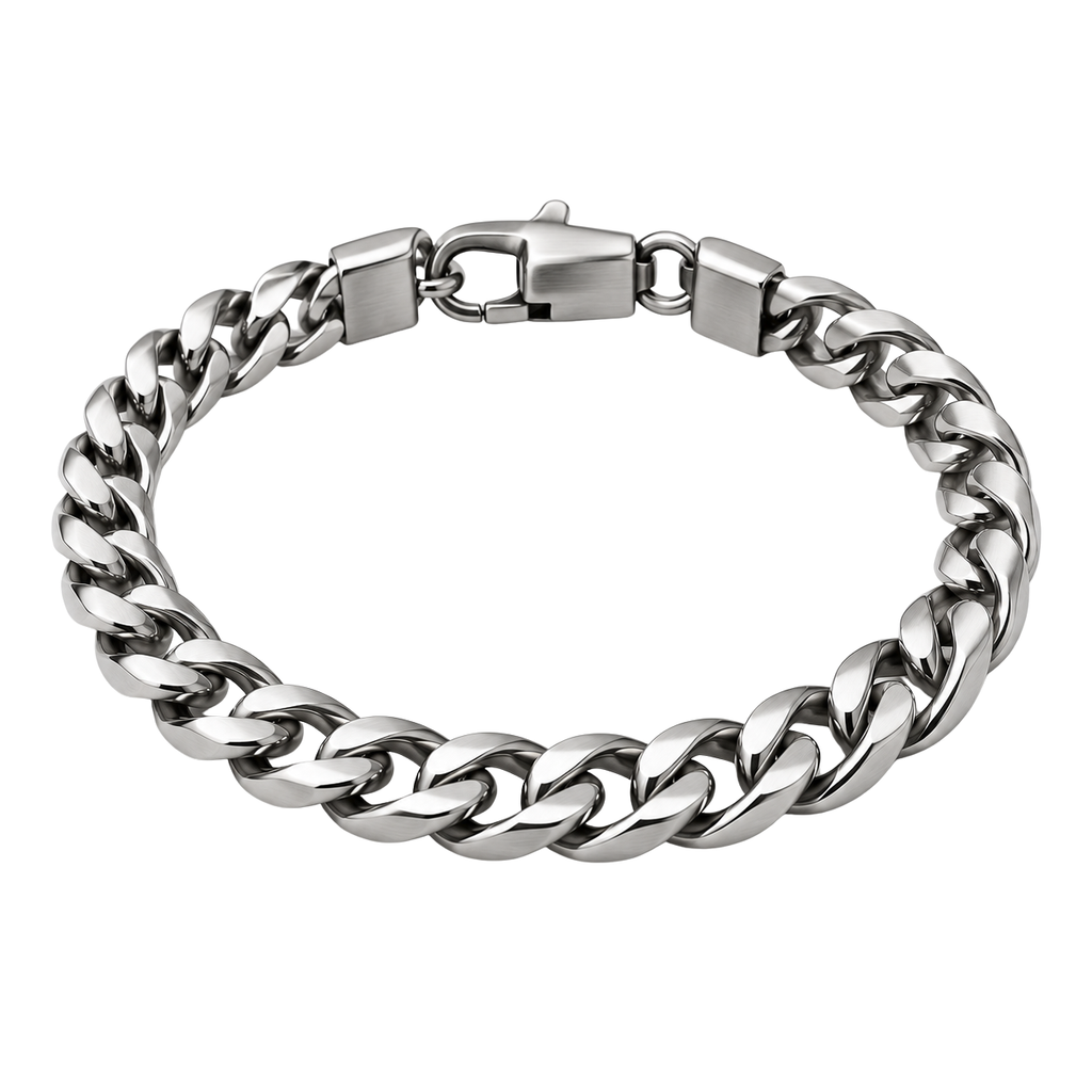 Medium Stainless Steel Cuban Chain Bracelet | Klonnor Mounther