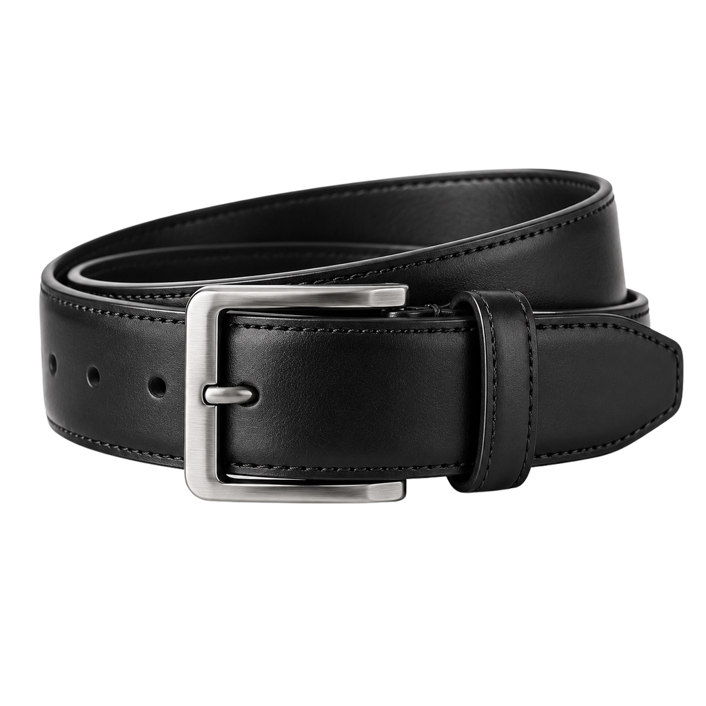 Black Full-Grain Leather Belt | Klonnor Mounther