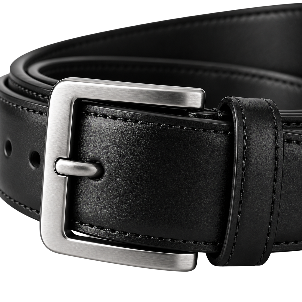 Black Full-Grain Leather Belt | Klonnor Mounther