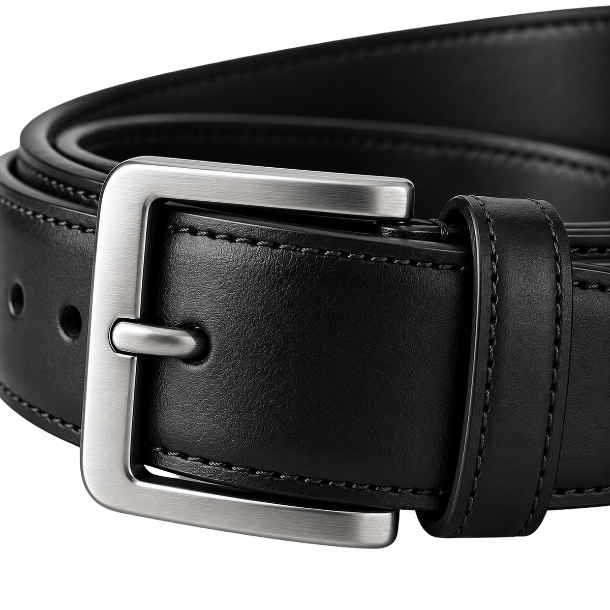 Black Full-Grain Leather Belt | Klonnor Mounther