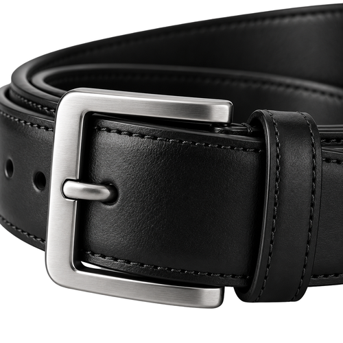 Black Full-Grain Leather Belt | Klonnor Mounther